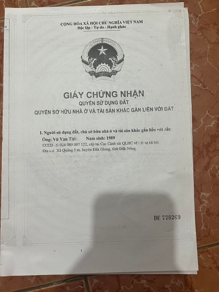 Chính chủ cần bán đất tại Nghĩa Đức,Gia Nghĩa, Đắk Nông 12936781