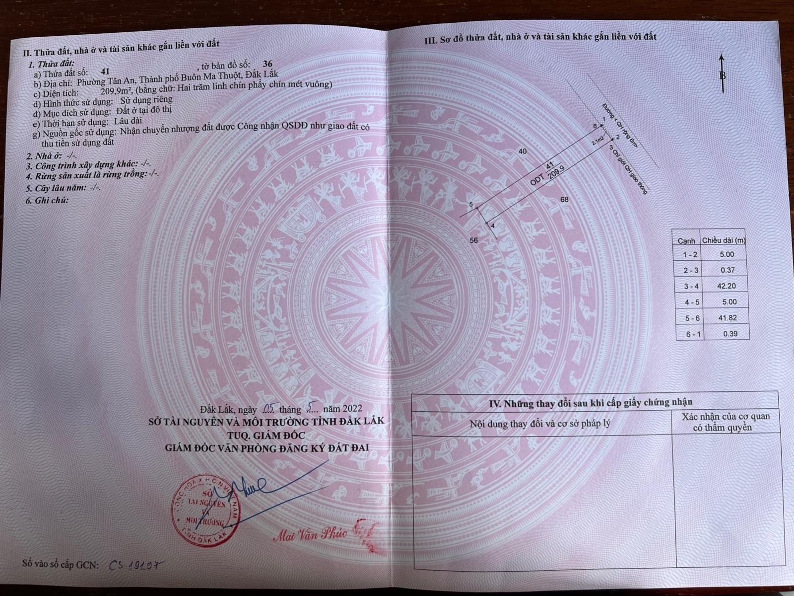 CHÍNH CHỦ CẦN BÁN LÔ ĐẤT ĐẸP NẰM HẺM 31 ĐƯỜNG NGUYỄN VĂN LINH, PHƯỜNG TÂN AN, TP BUÔN MA THUỘT. 12941183