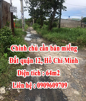 Chính chủ Cần bán miếng Đất quận 12, Hồ Chí Minh 13033944