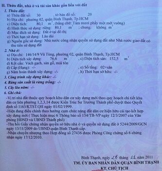 CHỦ CHỦ CẦN BÁN NHÀ ĐẸP 1 TRỆT 1 LẦU DT 4.8 X 17 QUẬN BÌNH THẠNH 13081043