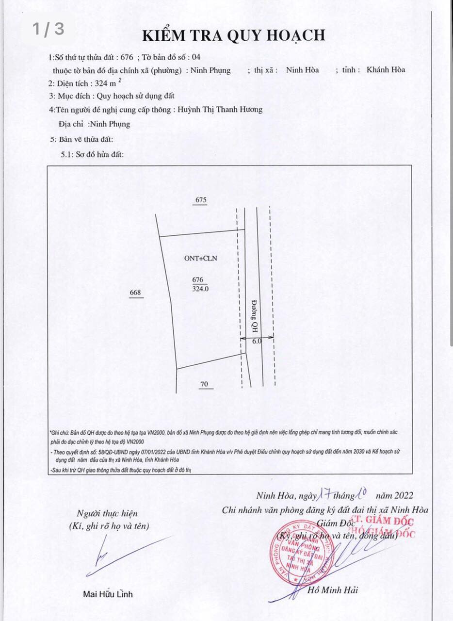 bán lô đất ngang 20 giá chỉ 1t1 đường ô tô Ninh Phụng Ninh Hoà lh 0985451850 Xuân Xuyên 13116951