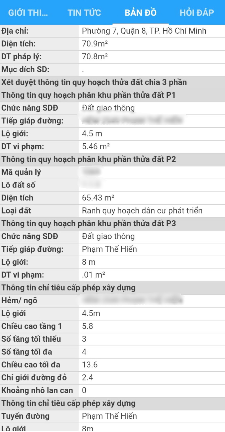 Bán đất hẻm 2549 đường Phạm Thế Hiển- Phường 7 Quận 8 13130708