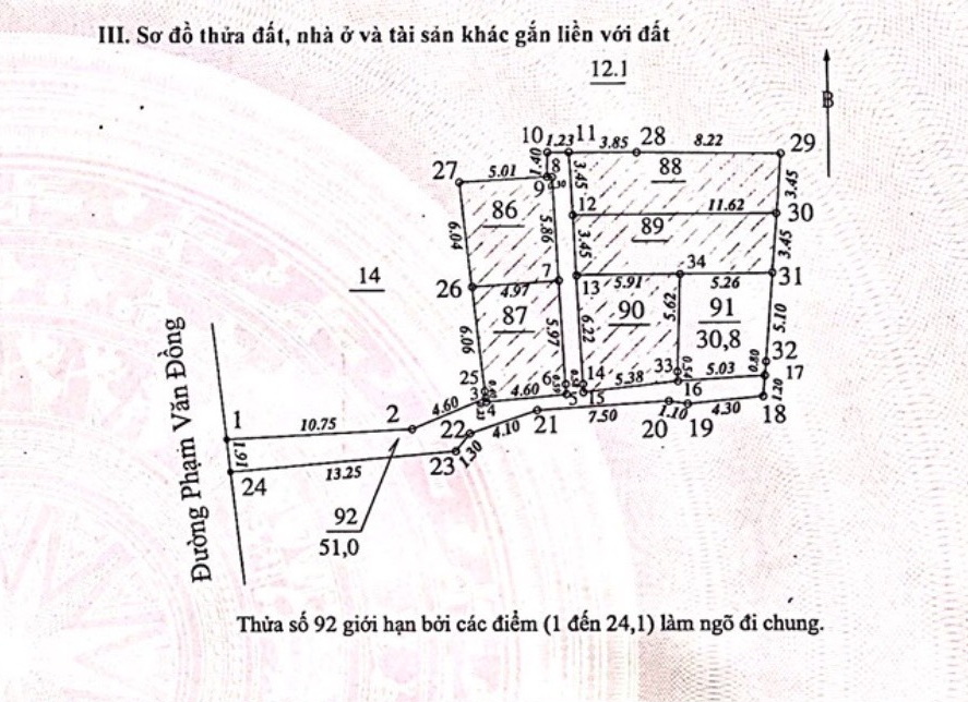 Đất chia lô Phạm Văn Đồng 261m cách mặt phố 10m Đã làm sẵn 6 sổ đỏ 13158789