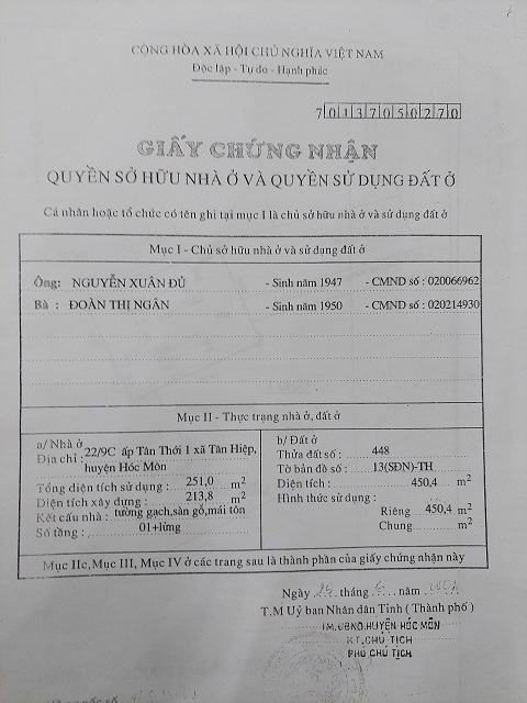 Nhà mình cần bán 4000m2 đất sau Điện máy Xanh Đỗ văn Dậy_Hóc Môn 66ty - Xã Tân Hiệp, Huyện Hóc Môn, 13177368
