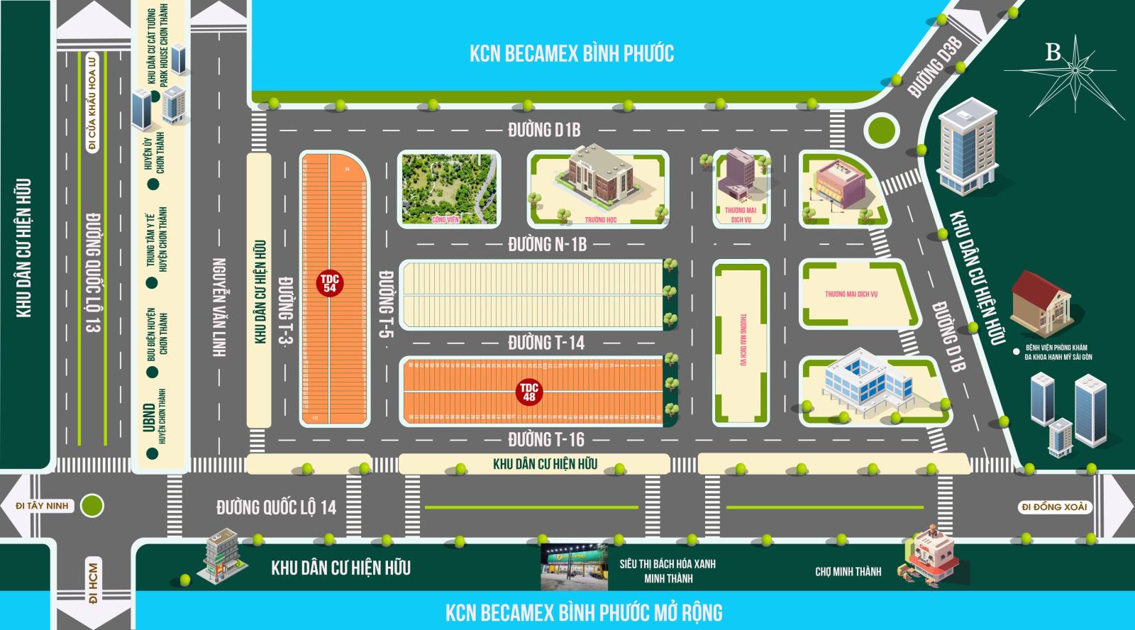 Bán đất tái định cư Becamex Chơn Thành giai đoạn 1 13201156