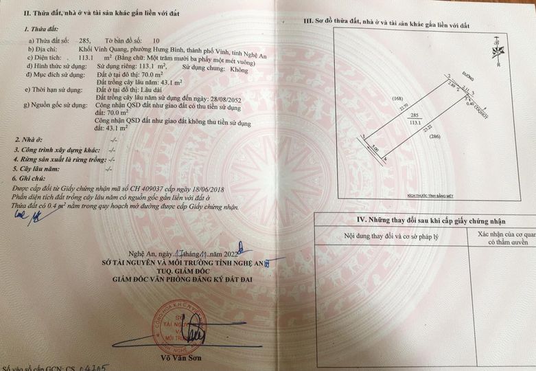 Chính chủ cần bán đất tại Hưng Bình,Tp Vinh Nghệ An 13219074