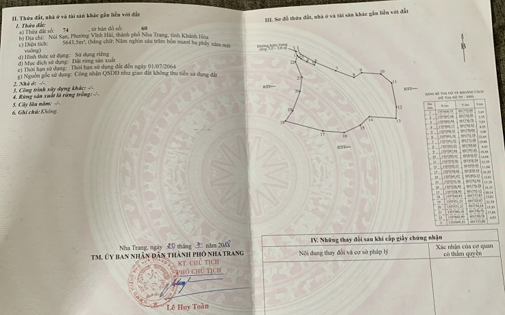 Bán 5643,5m2 đất rừng Núi Sạn, Phường Vĩnh Hải, TP Nha Trang, Khánh Hòa. 13267235