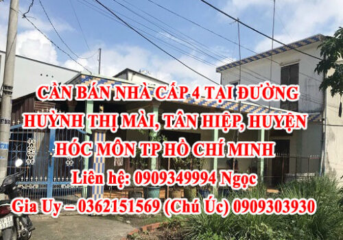 Cần bán nhà cấp 4 tại Đường Huỳnh Thị Mài, Xã Tân Hiệp, Huyện Hóc Môn 13269236
