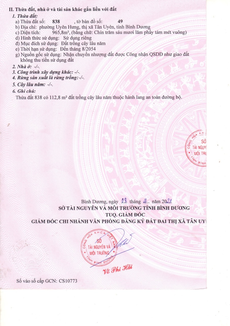 HOT!HOT! CHÍNH CHỦ CẦN BÁN ĐẤT TẠI PHƯỜNG UYÊN HƯNG 13300088