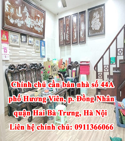 Chính chủ cần bán nhà số 44A phố Hương Viên, p. Đồng Nhân, quận Hai Bà Trưng, Hà Nội. 13319739