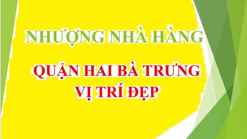 Chuyển nhượng nhà hàng, quận Hai Bà Trưng, Hà Nội 13327443