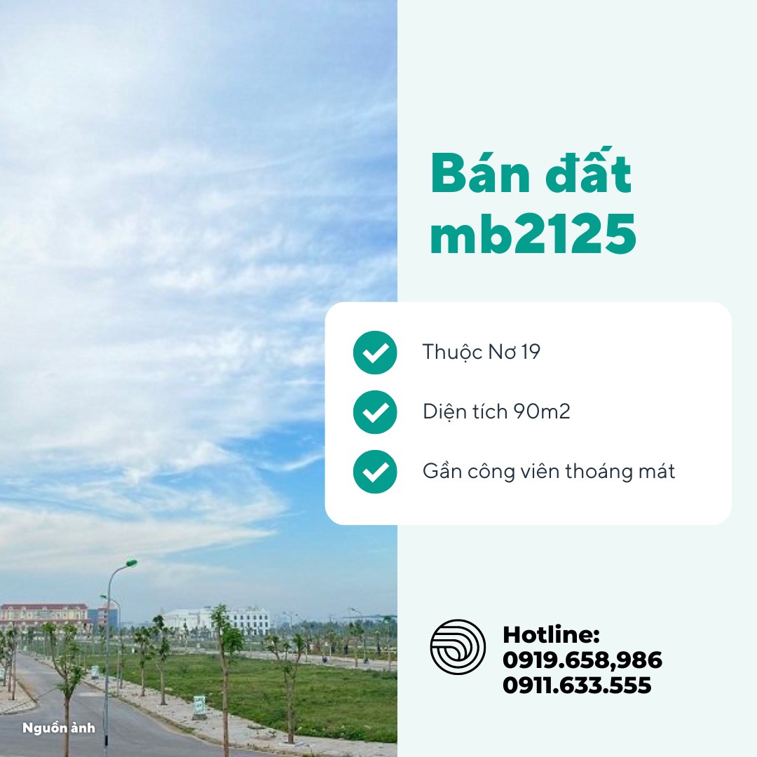 Bán đất nơ 19 mb2125 sau tòa án giá rẻ nhất thị trường 13342059