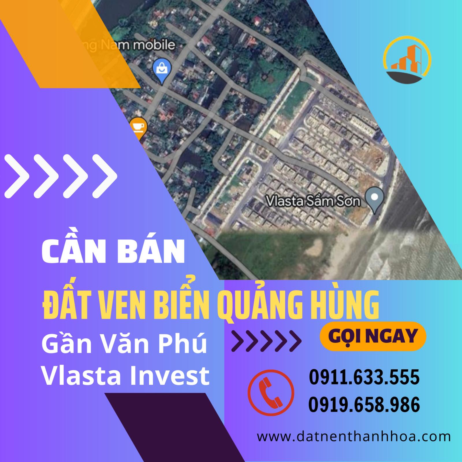 Bán đất sổ đỏ Quảng Hùng ven biển, 2 lô cạnh nhau, cạnh dự án Văn Phú Vlasta 13480163