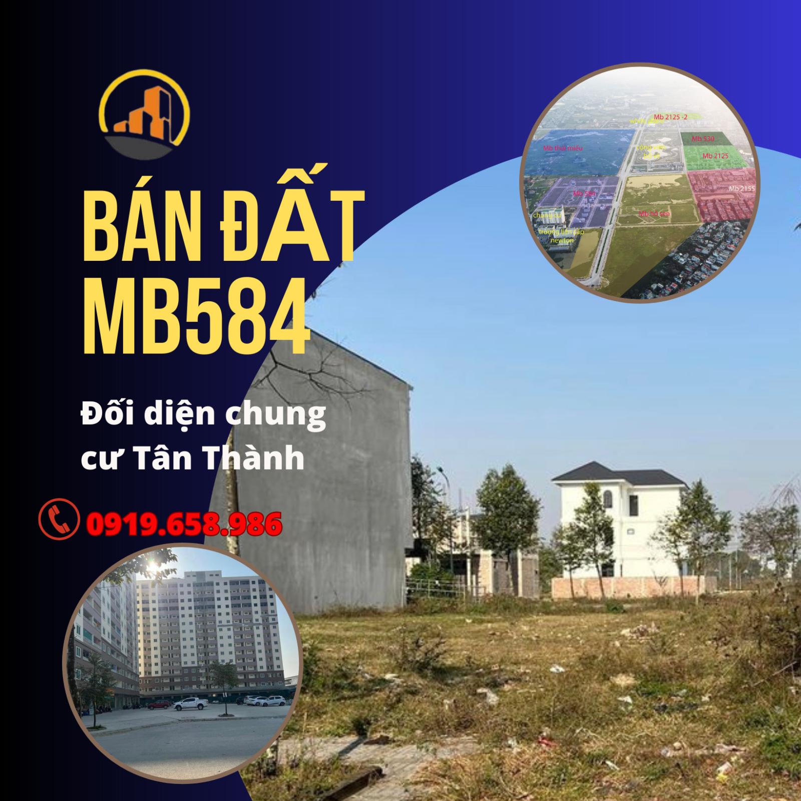 Cần bán nhanh lô đất mb584 đối diện chung cư Tân Thành 13538912