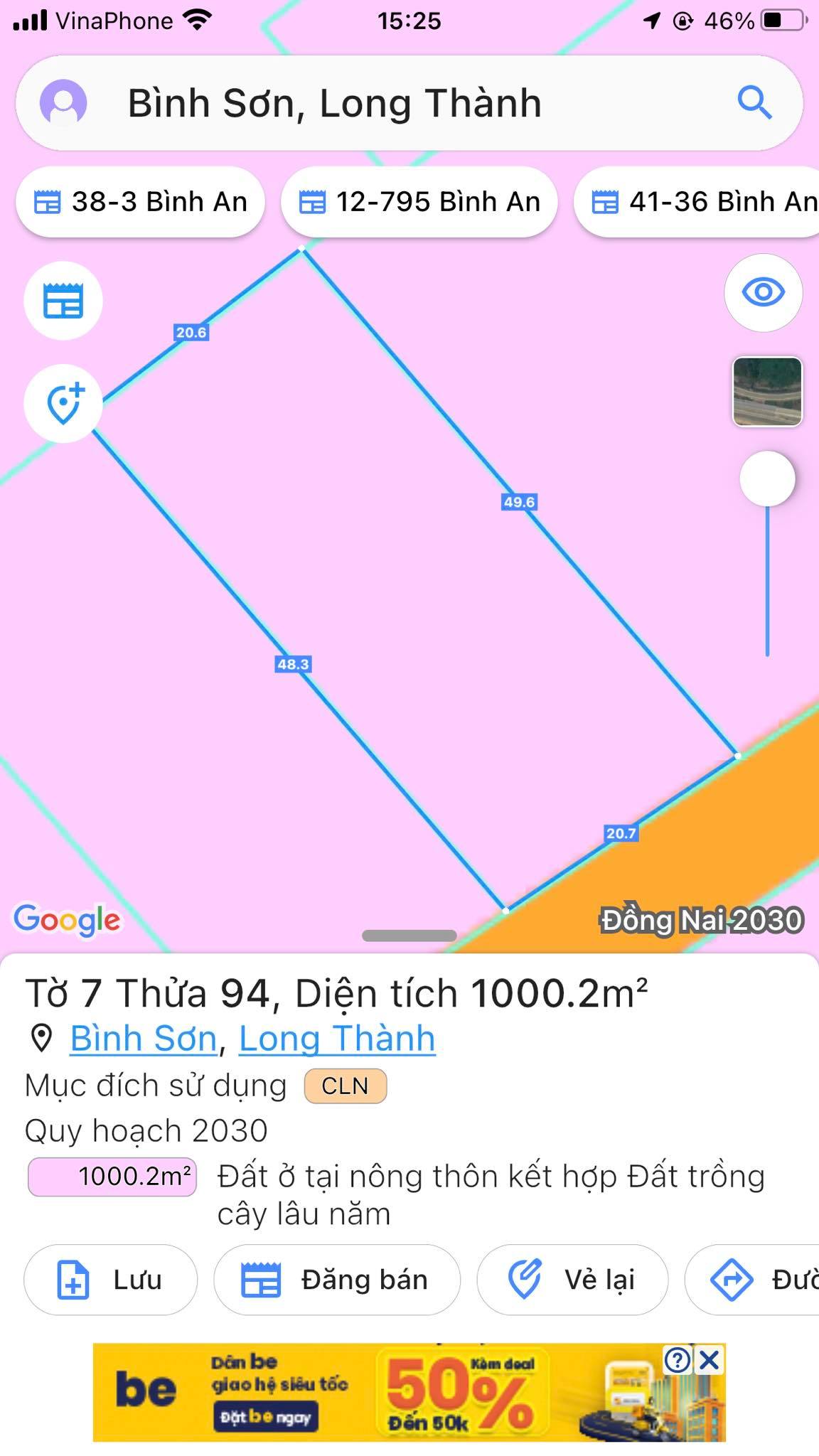 Bán đất Xã Bình Sơn Long Thành 1000.2m2, giá 8,7 tỷ 13595041