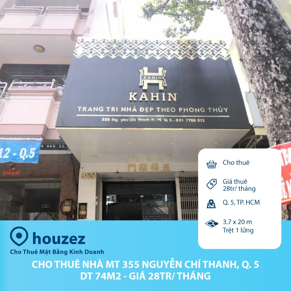 Cho thuê nhà MT kinh doanh Trung tâm Quận 5 Nguyễn Chí Thanh - Giá 28tr/ tháng 13609213