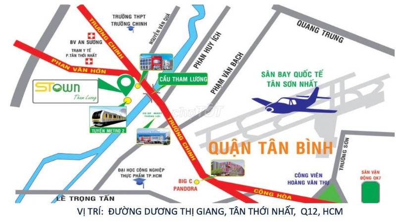 Căn hộ 61m2 Stown Tham Lương 02PN - Quận 12, tầng cao, view ngoài 13635091