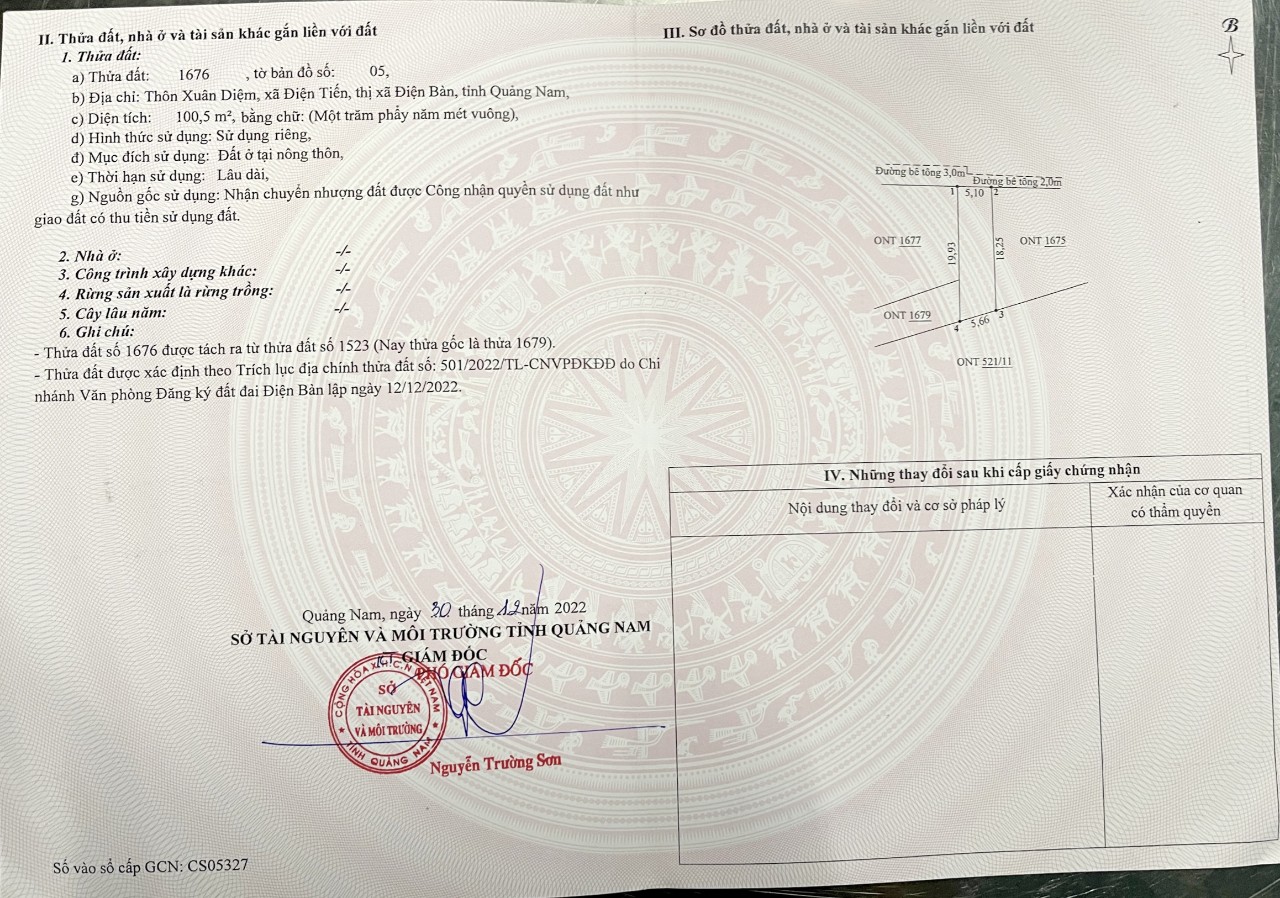 -   Chỉ với 610tr đồng quý khách có thể sở hữu lô đất 100m2 ngay trung tâm điện tiến,sát chợ lệ  13704112