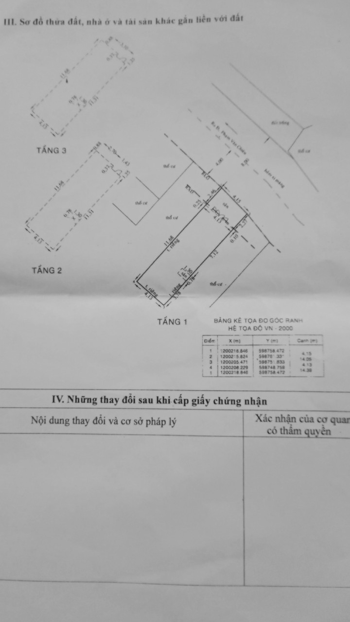 (Hàng ngộp) Chính chủ gửi bán nhà 3 tầng 1 trục HXH 5m Phạm Văn Chiêu P8. DT (4x16m) giá chỉ 5tỷ TL 13709997