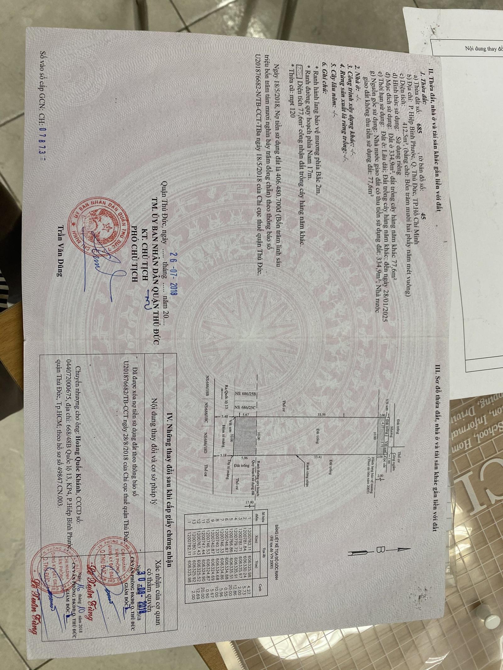 Bán Lô Đất Lớn Mặt Tiền Hẻm 686 Quốc Lộ 13, Hiệp Bình Phước , Thành Phố Thủ Đức 13714887