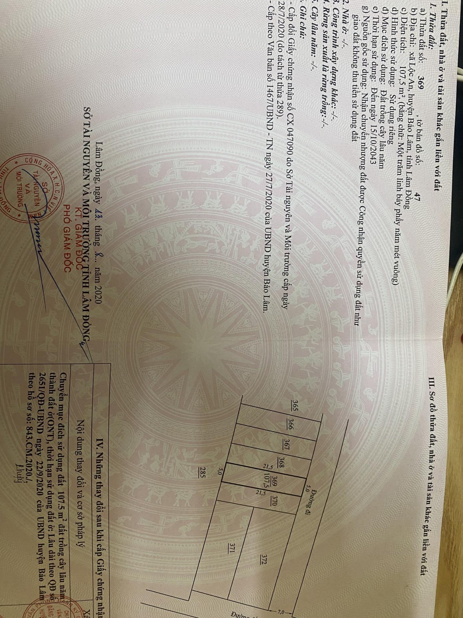 Cần Bán Lô Đất nền xã Lộc An-Bảo Lâm, Lâm Đồng 13729476