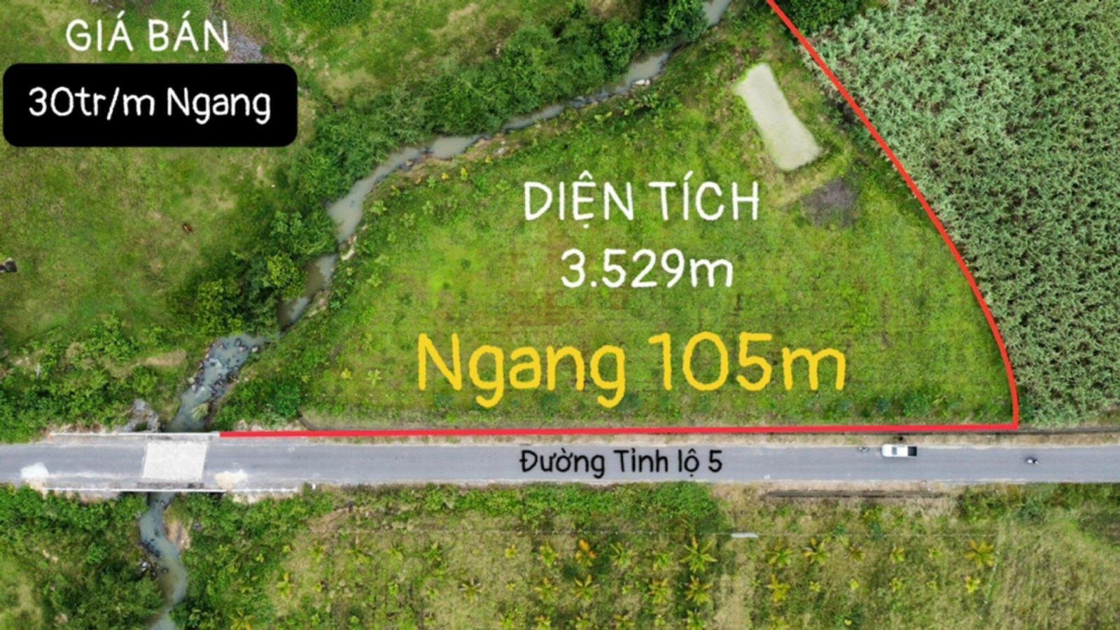 Bán 3529m2 mặt tiền DT5 giáp suối giá chỉ 15tr m ngang Ninh Sim Ninh Hòa lh 0985451850 13738007