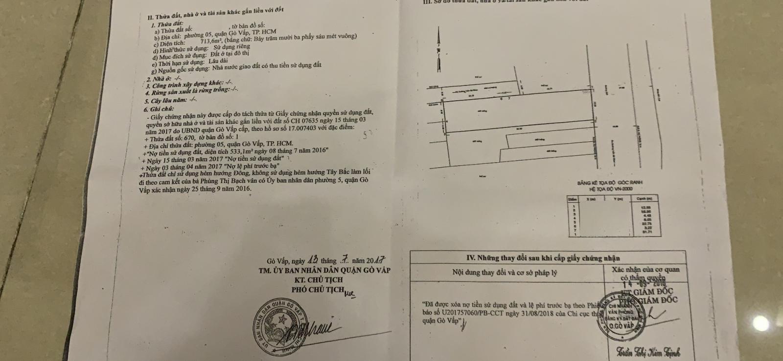 
Bán đất MT Sông – Trần Bá Giao, P.5, GV: 12 x 60, giá 100 triệu/m2. 13765141