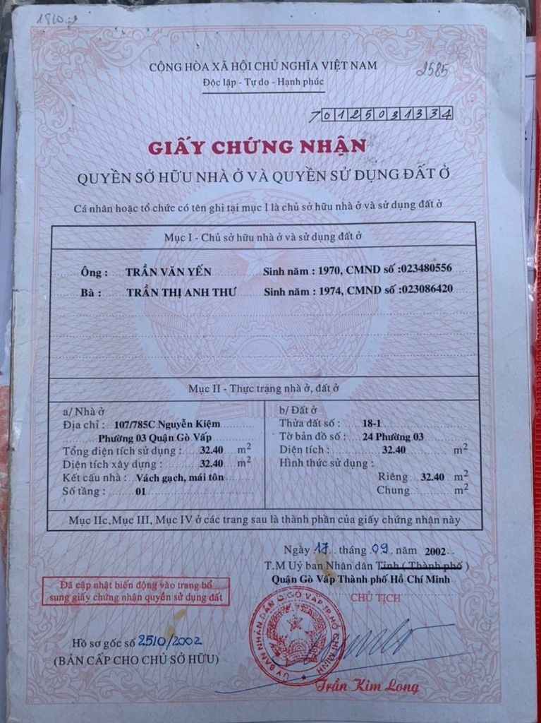 Bán nhà đẹp rẻ sau căn mặt tiền hxh (3,2x10) Nguyễn Kiệm P3 Gò Vấp 13787469