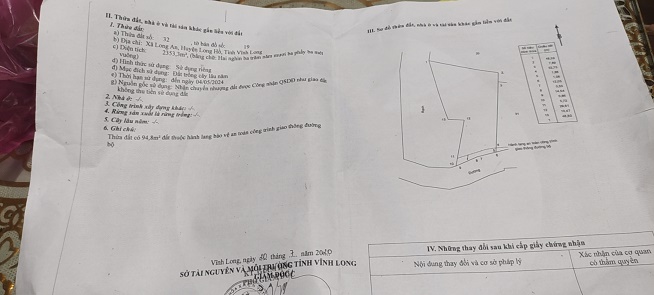 Chính chủ cần bán lô đất  vườn tại ấp An Hiệp, xã Long An, huyện Long Hồ, tỉnh Vĩnh Long. 13802721