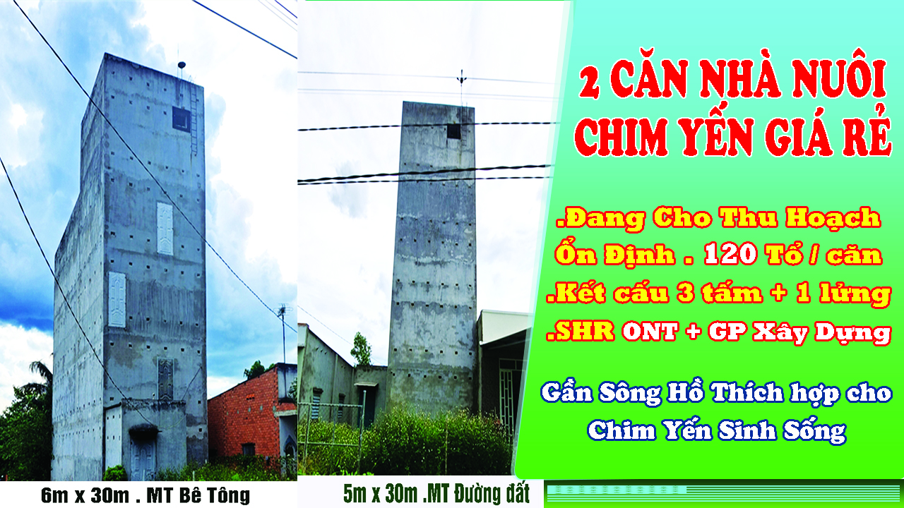 Cần bán 2 căn Nhà Nuôi ChimYến || Định Quán, Đồng Nai || Ngay cạnh hồ Trị An   13802760