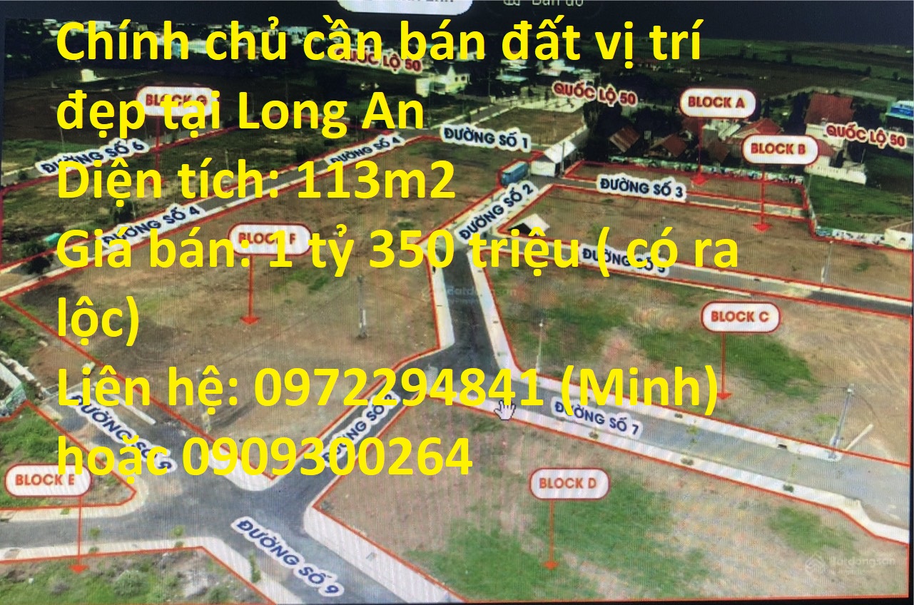 Chính chủ cần bán đất  Xã Tân Lân, Huyện Cần Đước, Tỉnh Long An 13815575