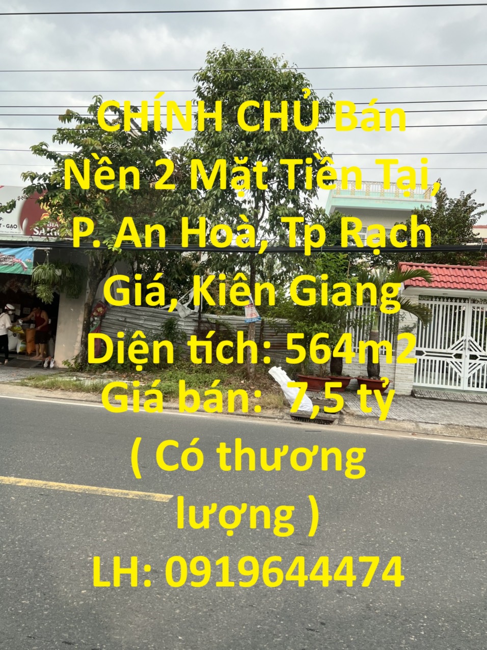CHÍNH CHỦ Bán Nền 2 Mặt Tiền Tại, P. An Hoà, Tp Rạch Giá, Kiên Giang 13866539