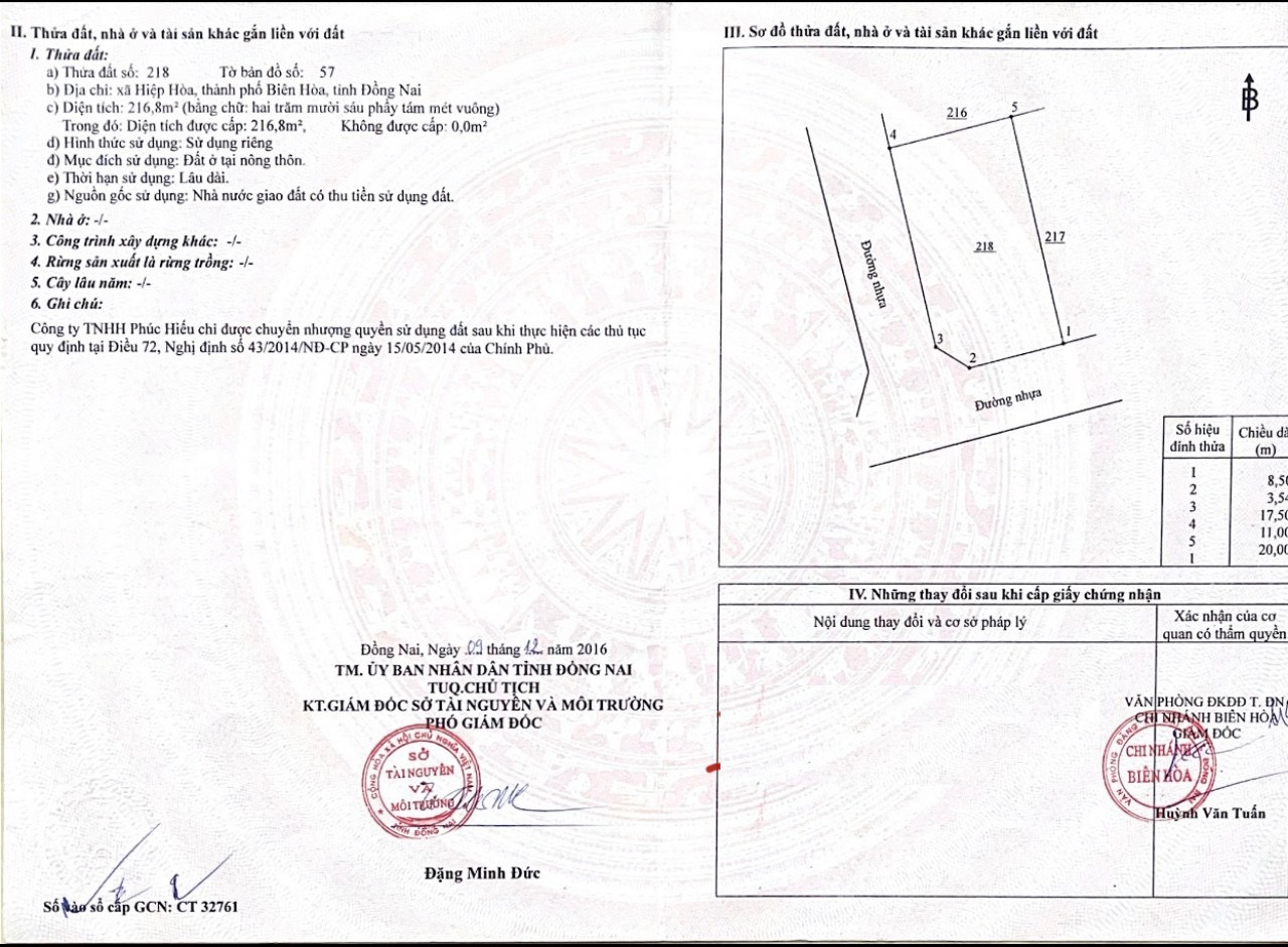 
Bán lô góc 2MT KDC Phúc Hiếu, Hiệp Hòa, Biên Hòa: 11 x 20, giá 11,8 tỷ 13870743