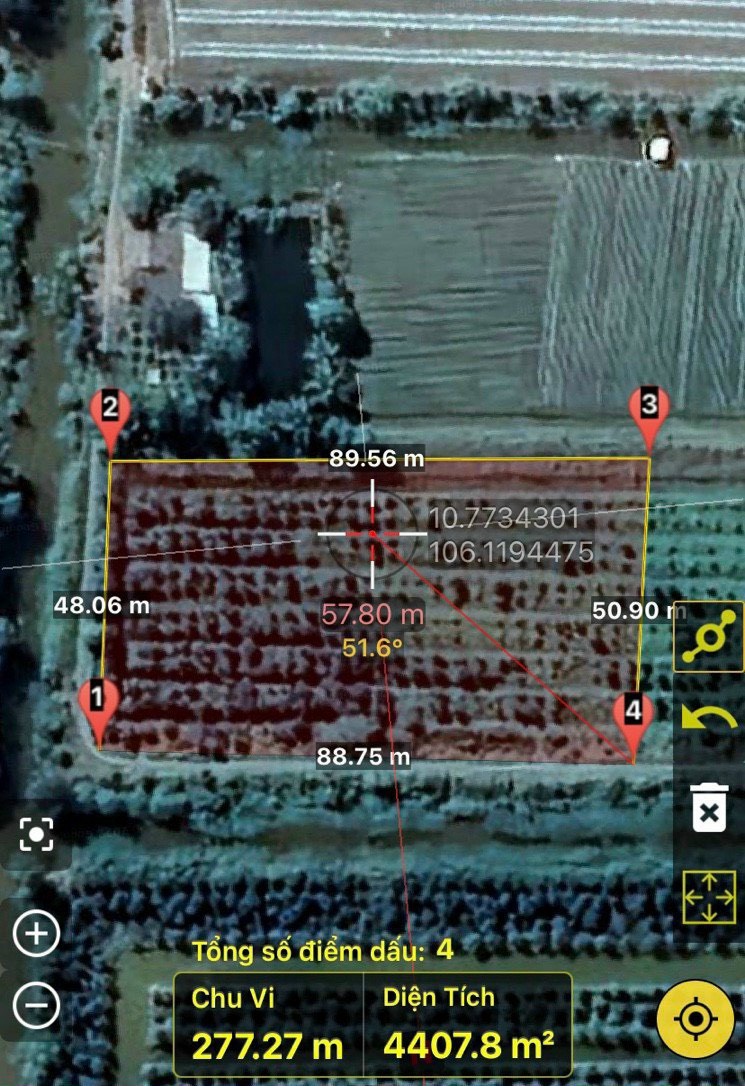 Bán lô đất mít đang cho trái xã Tân Hiệp huyện Thạnh Hoá tỉnh Long An 13872318