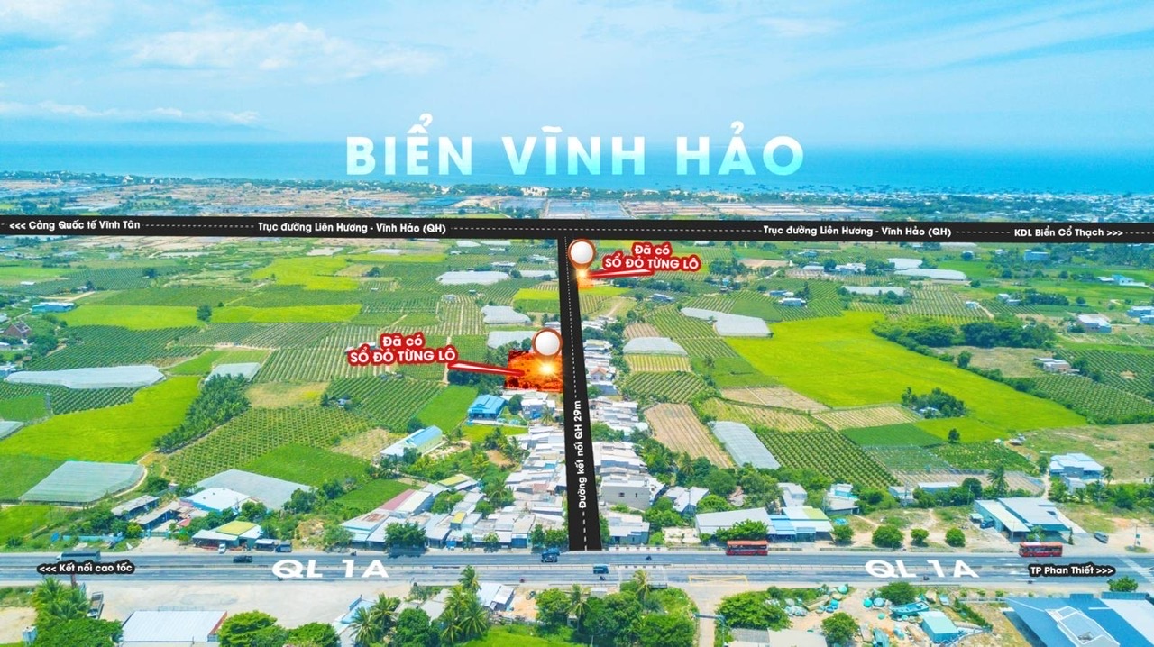 Bán đất ven biển Liên Hương, Bình Thuận chỉ 799 triệu, full thổ cư, sổ sẵn, đường 29m.
 13897909