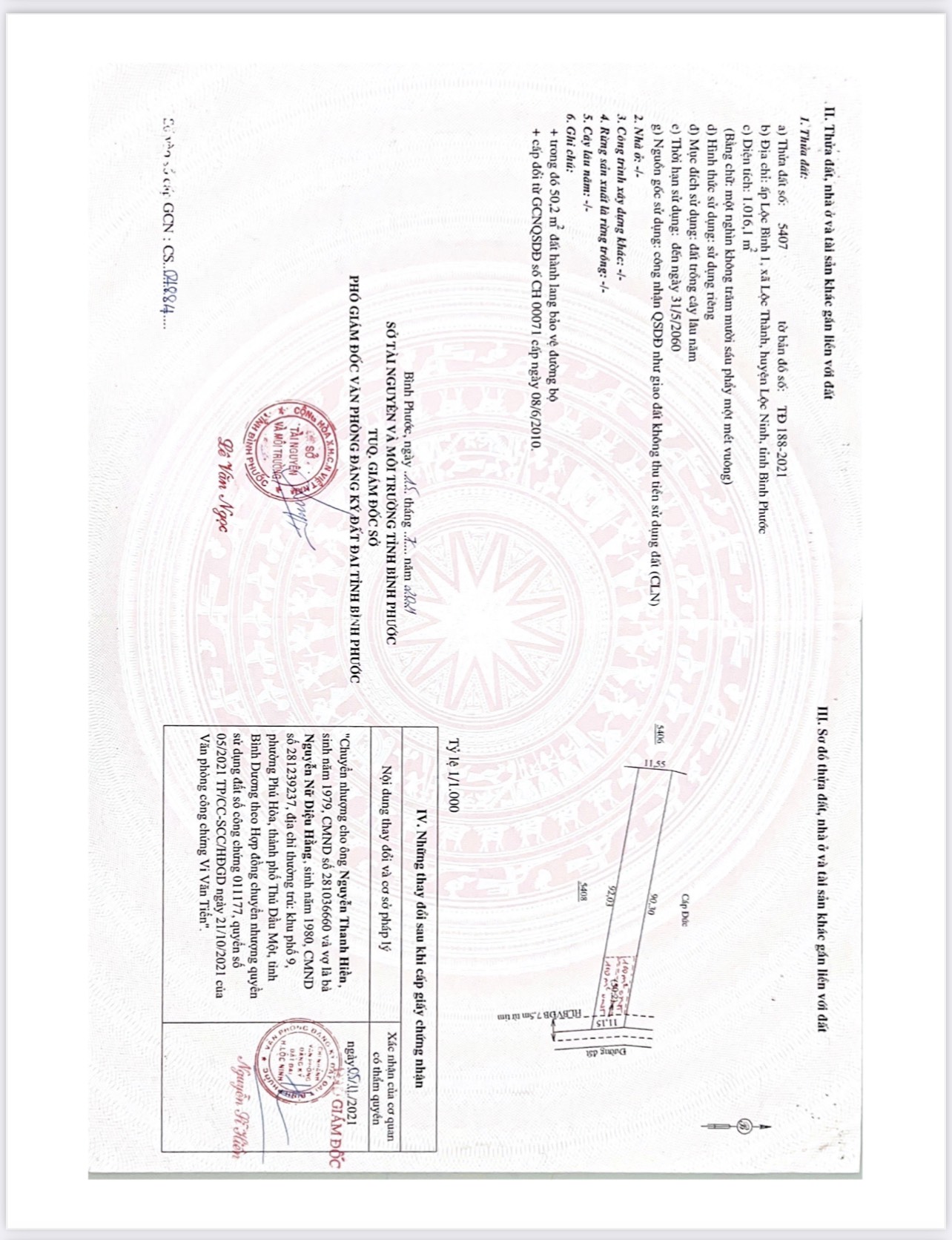 Đất thổ cư giá rẻ 1000m² giá 810triệu ngay trung tâm Lộc Ninh 13897934