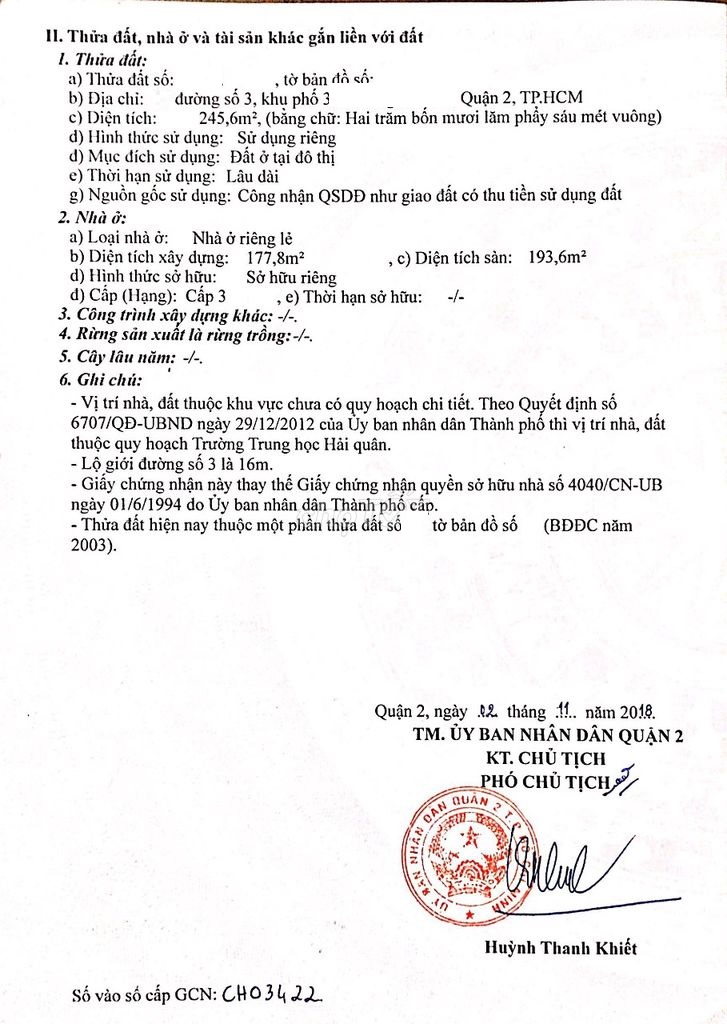 Bán Biệt thự  Quận 2 : 254m2 : Ngang 7m * dài 35m : 1 trệt 2 lầu sieu dep 13909259