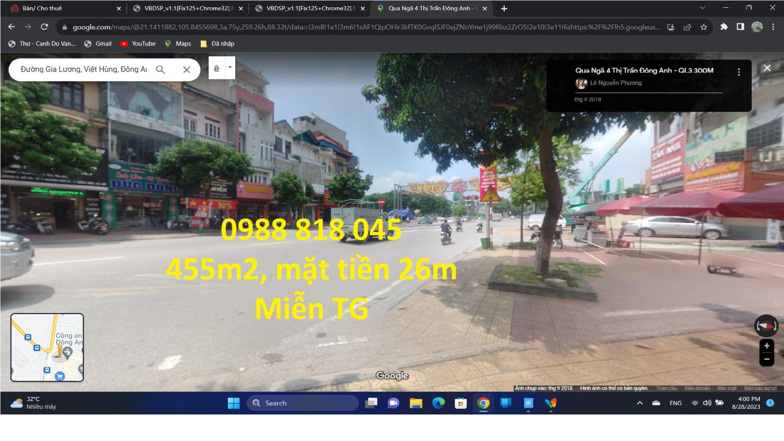 Chuyển nhượng biệt thự Đông Anh, 451m2, MT 27m, view Hồ, kinh doanh sầm uất 13915885