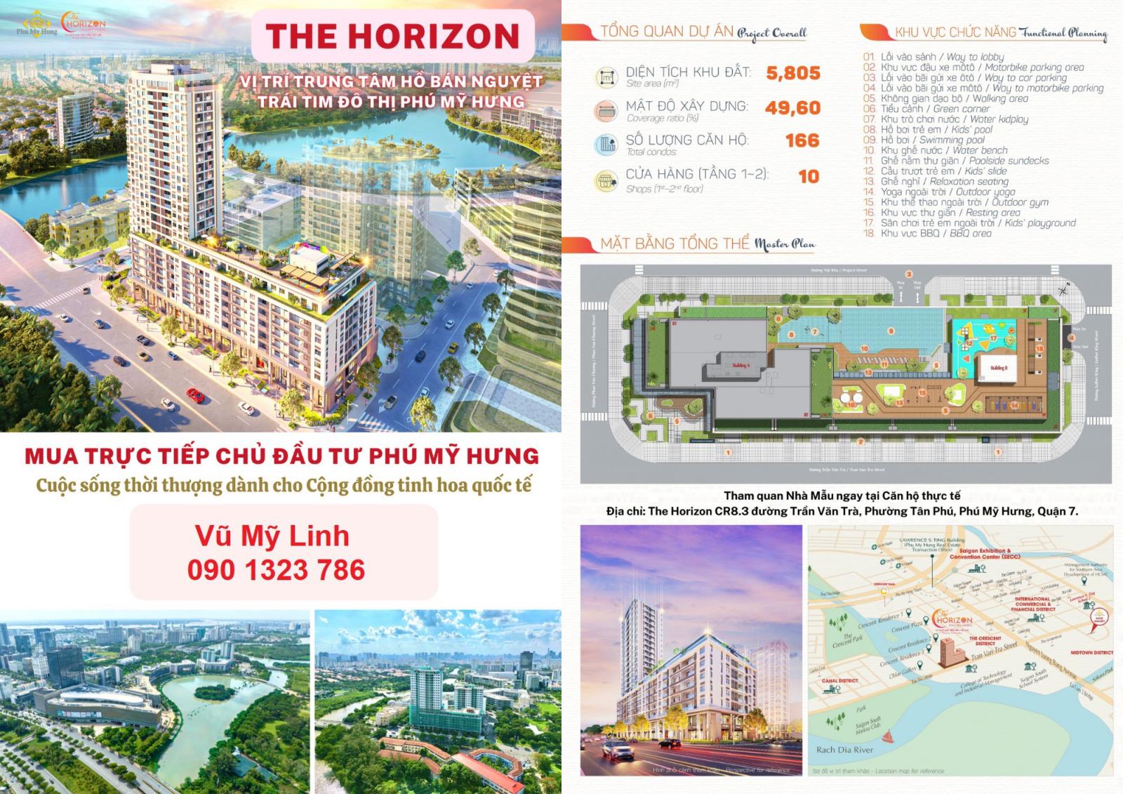 Căn hộ The Horizon hạng sang đẹp nhất ở Hồ Bán Nguyệt, trung tâm Phú Mỹ Hưng, quận 7 13917455