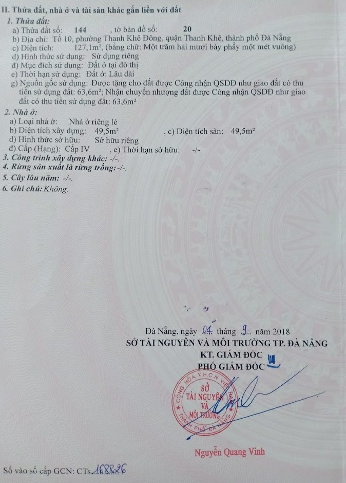 Chính chủ cần bán đất tại Tổ 10 Phường Thanh Khê Đông - Quận Thanh Khê - Đà Nẵng 13928677