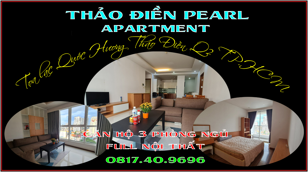 Cho thuê rẻ căn hộ Thảo Điền Pearl 3 phòng ngủ full nội thất trung tâm Q2 TP.HCM 13944673