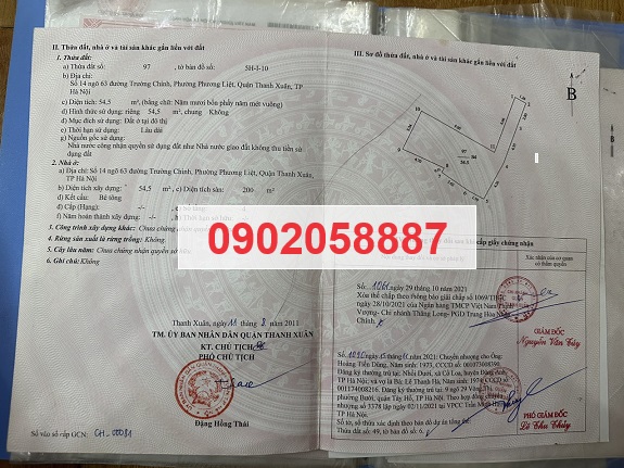 Chính chủ bán nhà số 14 ngõ 63 Trường Chinh, Thanh Xuân; 6,2tỷ; 0902058887
 13957479