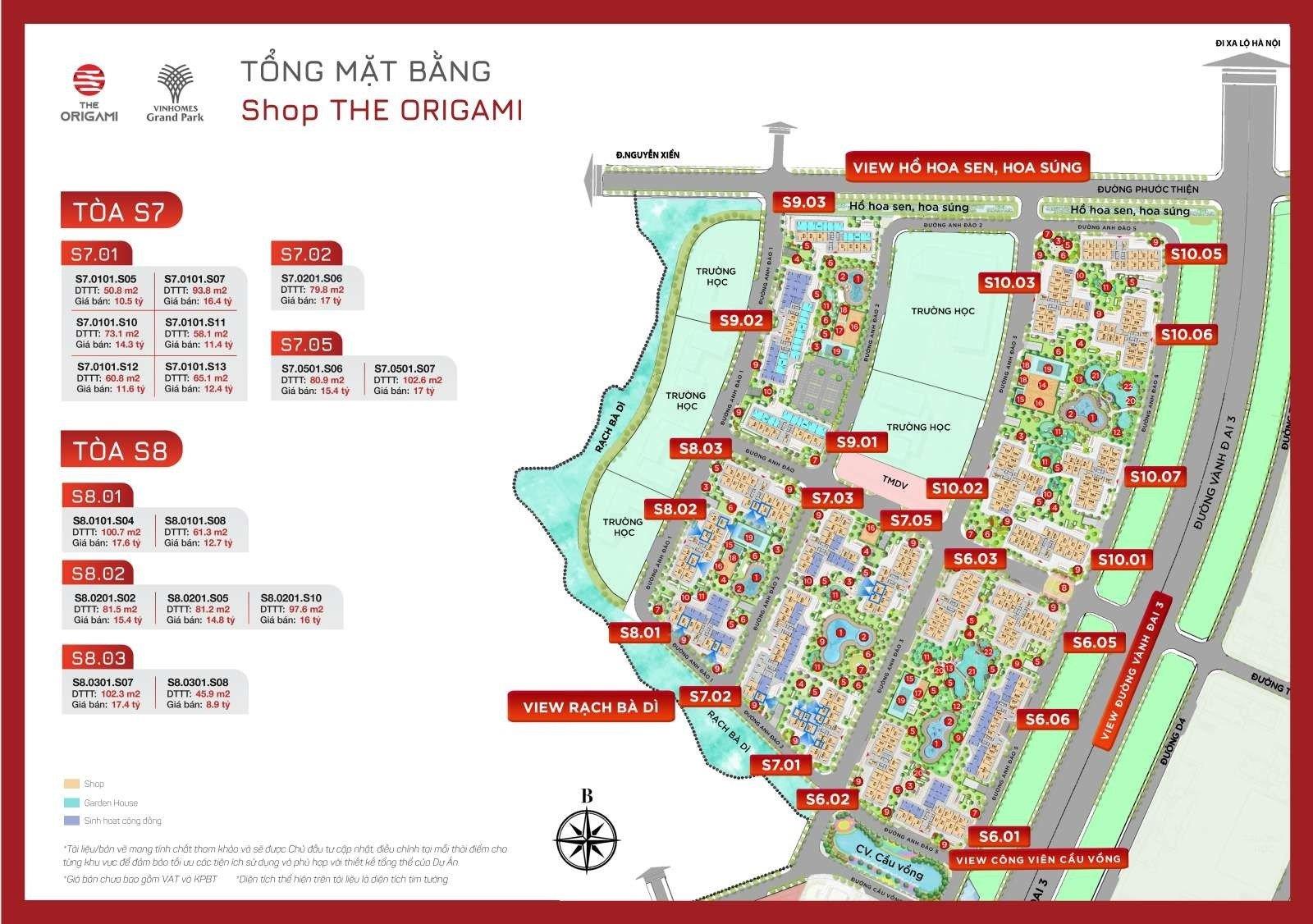 Bán shop Origami Q9 - TT chỉ 10% nhận shop - 20 tháng sau TT tiếp 40% - CK lớn lên đến 3 tỷ/ căn 13960399