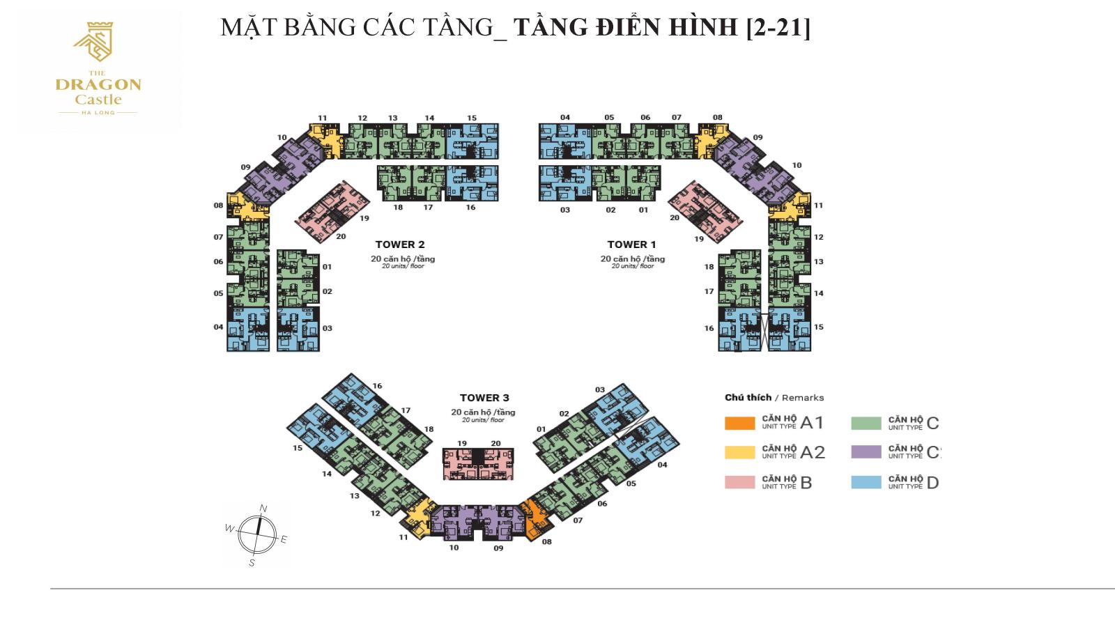 Cho thuê căn hộ giá rẻ loại phòng từ 1 Phòng ngủ, 2 phòng ngủ và 3 phòng ngủ tại Dragon Castle hạ long 13977474