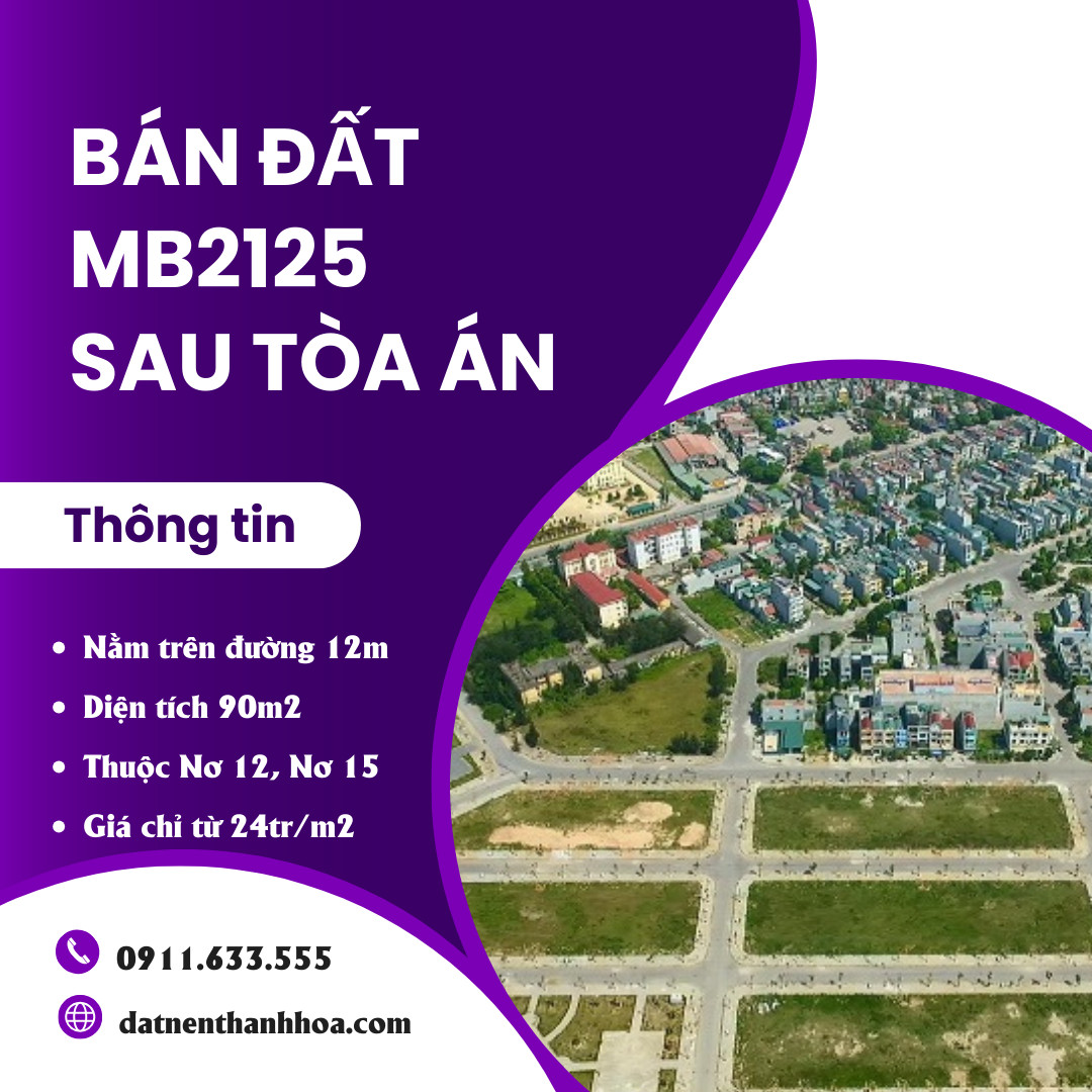 Bán Đất 2125 sau Tòa Án tỉnh, Đường To Nhất Dự Án, Rộng 12m - Giá Hấp Dẫn 14043480