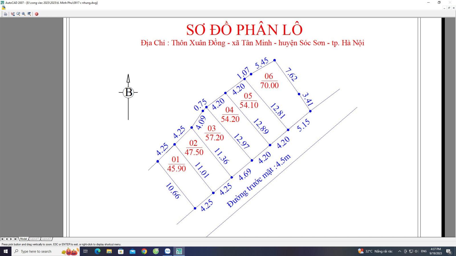 MỞ BÁN 06 LÔ ĐẤT CHÍNH CHỦ TẠI XUÂN ĐỒNG - TÂN MINH - SÓC SƠN. 14061603