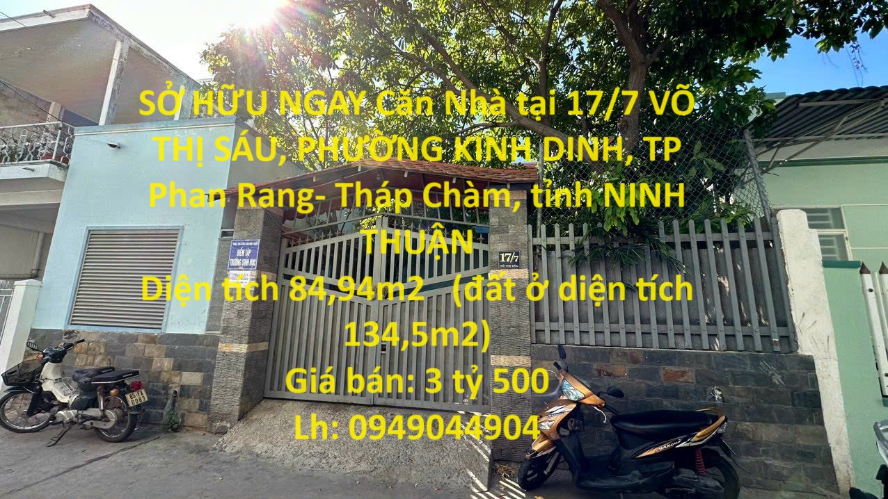 SỞ HỮU NGAY Căn Nhà tại VÕ THỊ SÁU, PHƯỜNG Kinh  Dinh , TP Phan Rang- Tháp Chàm, tỉnh Ninh Thuận 14064481