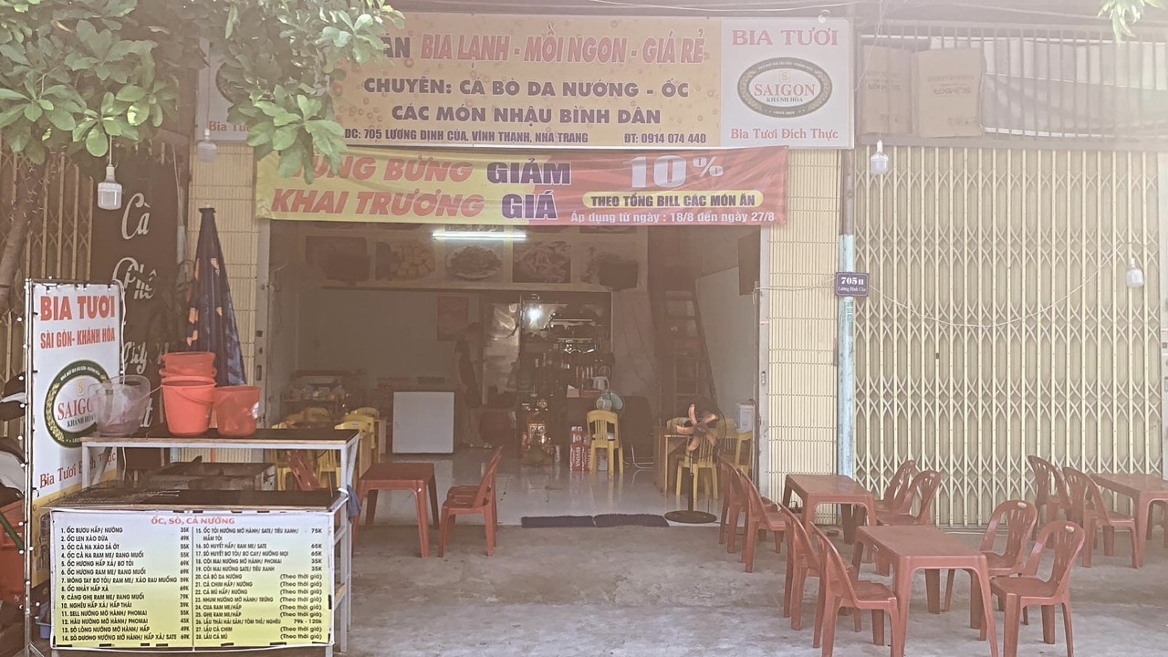 SANG NHƯỢNG QUÁN NHẬU-ĂN UỐNG NẰM MẶT TIỀN ĐƯỜNG LƯƠNG ĐÌNH CỦA,VĨNH THẠNH,NHA TRANG 14074935