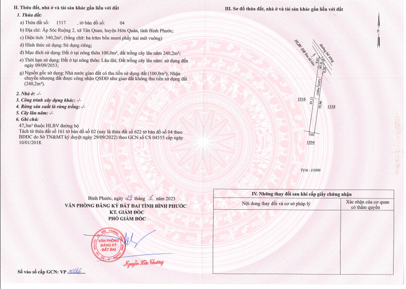 Đất mặt tiền đường nhựa 32m xuyên tâm KCN Tân Quan 14091087