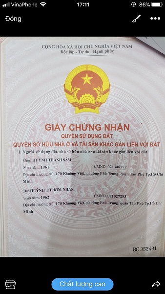 Chính chủ cần bán căn nhà cấp 4 có 2 mặt tiền Bình Hưng Hoà A, Bình Tân 14100001